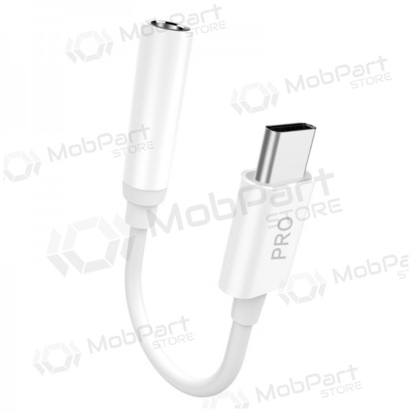 Audio adapteris Dudao L16CPro USB-C uz 3.5 mm balts