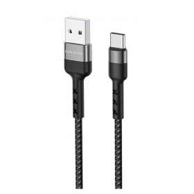 USB kabelis Borofone BX34 Type-C 1.0m (melns)