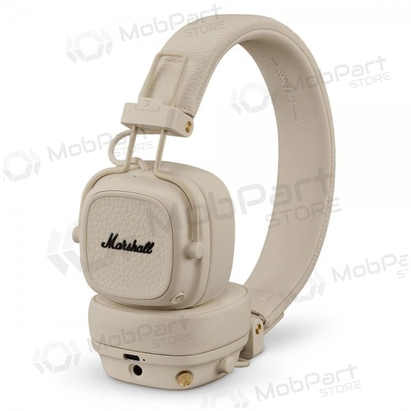 Bezvadu austiņas Marshall Major V Bluetooth USB-C 3,5 mm ar mikrofonu