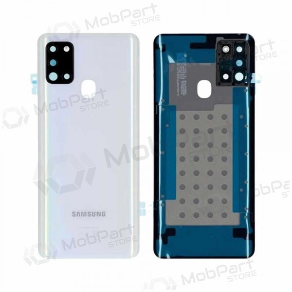 Samsung A217 Galaxy A21s 2020 aizmugurējais baterijas vāciņš (balts) (lietots grade B, oriģināls)