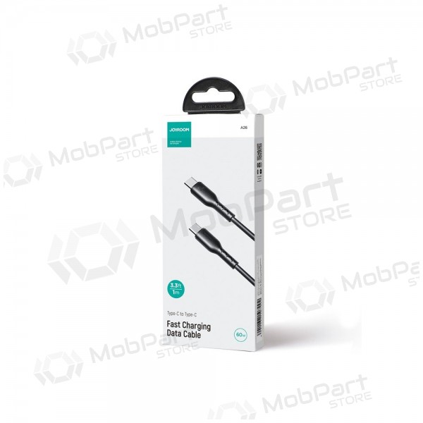 USB kabelis Joyroom SA26-CC3 USB-C to USB-C 60W 1.0m melns