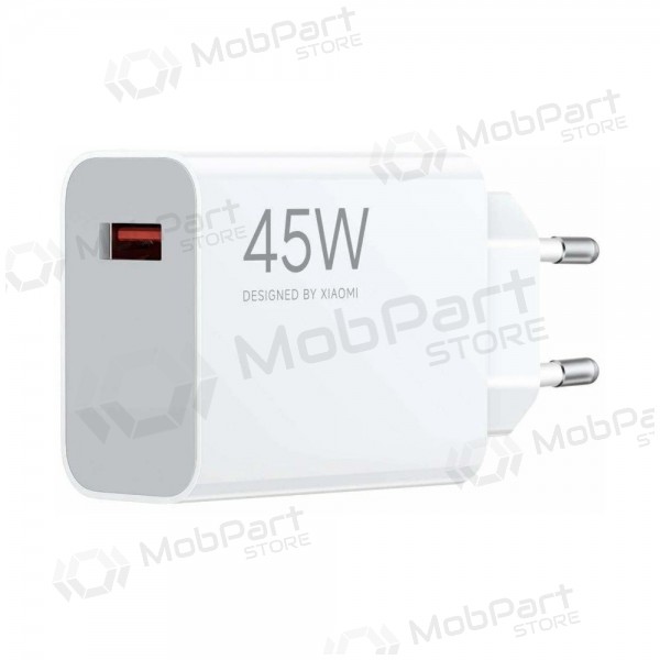 Telefonu lādētājs Xiaomi turbo charging power adapter BHR07SLEU 45 W USB-A PD balts