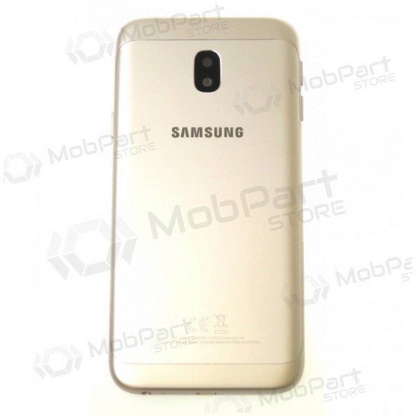 Samsung J330 Galaxy J3 2017 aizmugurējais baterijas vāciņš (zelta) (lietots grade C, oriģināls)