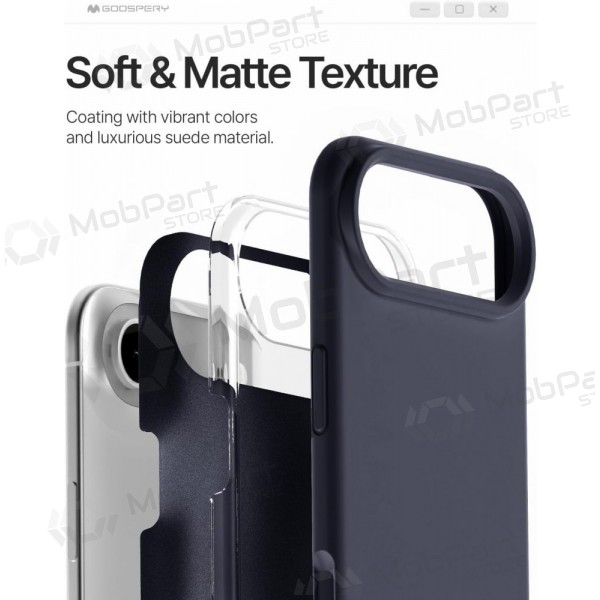 Apple iPhone Air maciņš Mercury "Pure Magsafe Silicon Case" (tumši zils)