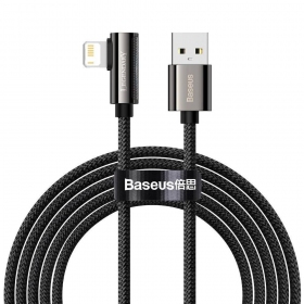 USB kabelis Baseus Legend Lightning 2.4A 2.0m (melns) CALCS-A01