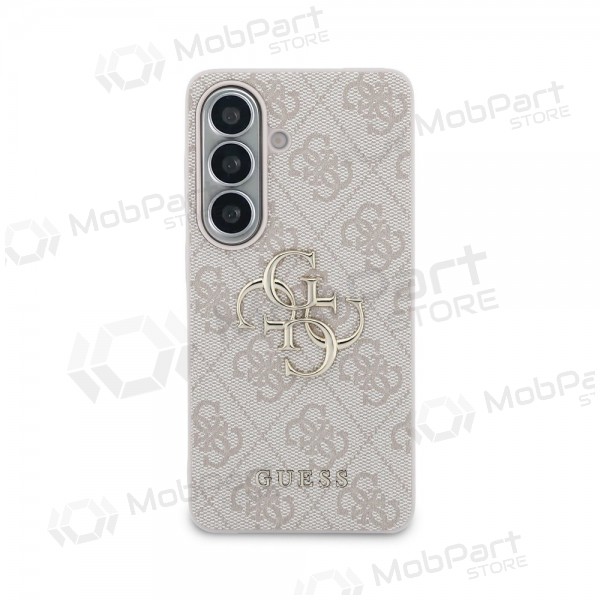 Samsung Galaxy S26 maciņš - Guess PU 4G Metal Logo (rozā)