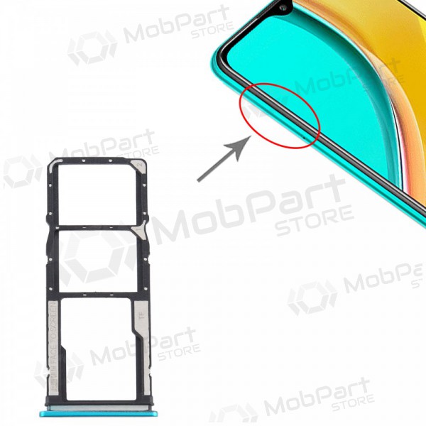 Xiaomi Redmi 9 SIM kartes turētājs (zaļš)