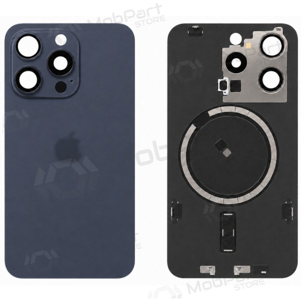 Apple iPhone 15 Pro aizmugurējais vāciņš (zils) - Premium