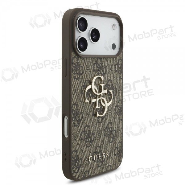Apple iPhone 17 Pro Max maciņš - Guess PU 4G Metal Logo (brūns)
