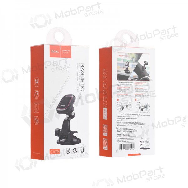 Automobilinis Universāls telefono laikiklis Hoco CA28, tvirtinamas ant prietaisų skydelio, magnetinis, melns