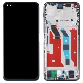Ekranas Huawei Nova 8i/Honor 50 Lite/Honor X20 su lietimui jautriu stikliuku un rėmeliu Black ORG