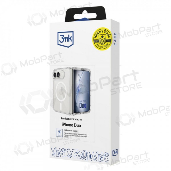 Apple iPhone Duo maciņš - 3mk Armor MagCase (caurspīdīgs)