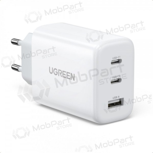 Lādētājs buitinis Ugreen CD275 2xUSB-C/USB-A 65W balts