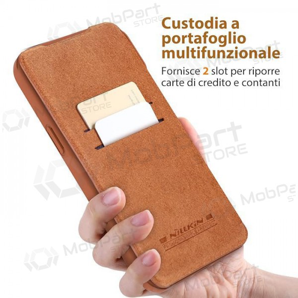 Apple iPhone 14 maciņš - Nillkin Leather (brūns)