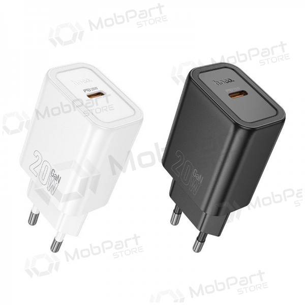 Tālruņa lādētājs Hoco N60 20 W GaN USB-C melns