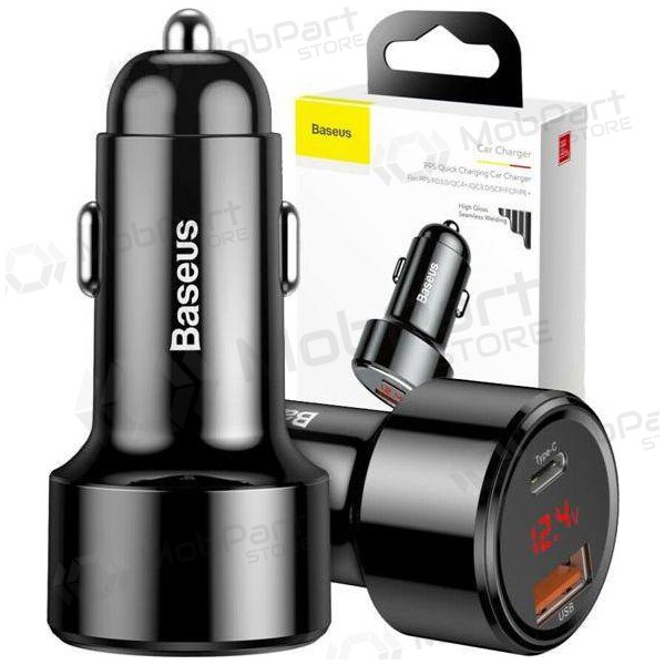Lādētājs automobilinis Baseus Series x 2 USB Quick Charge 45W CCMLC20C-01 (melns)