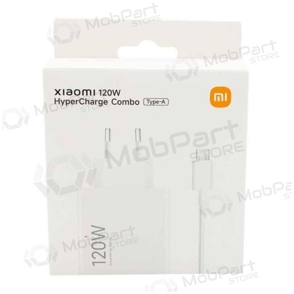 Įkroviklis originalus Xiaomi (BHR9462EU) 120W + type-C kabelis baltas su įpakavimu