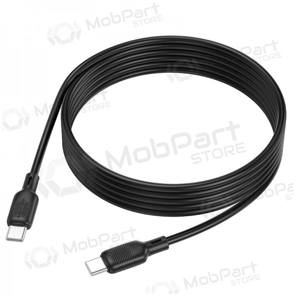 USB kabelis Borofone BX113 60W USB-C to USB-C 2.0m melns