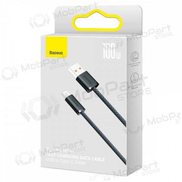 USB kabelis Baseus Dynamic 100W USB-A to Type-C 1.0m pelēks CALD000616
