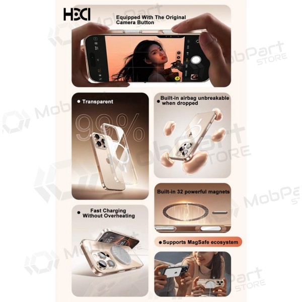 Apple iPhone 16 Pro maciņš - HDD Clear MagSafe Case (caurspīdīgs)
