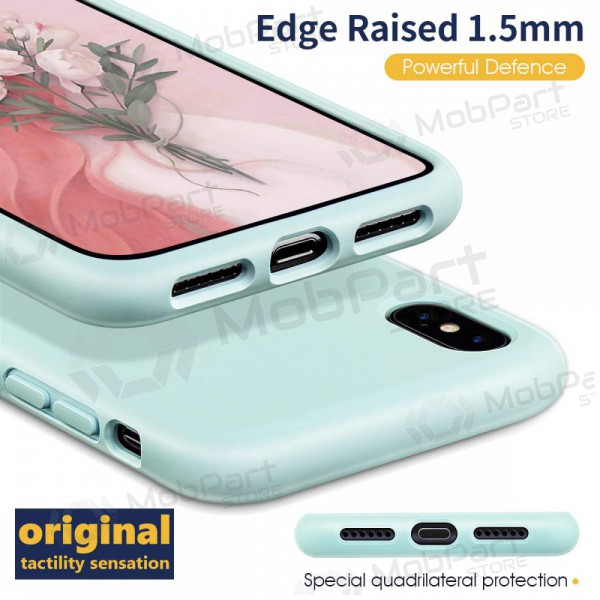 Apple iPhone 12 mini maciņš - Liquid Silicone 1.5mm (mint)