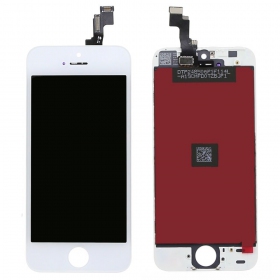 Apple iPhone 5S / iPhone SE ekrāns (balts) (refurbished, oriģināls)