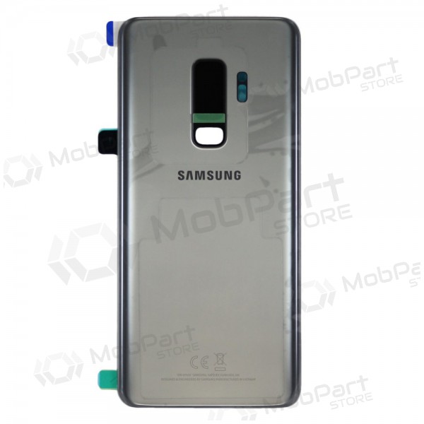 Samsung G965F Galaxy S9 Plus aizmugurējais baterijas vāciņš pelēks (Titanium Gray) (lietots grade C, oriģināls)