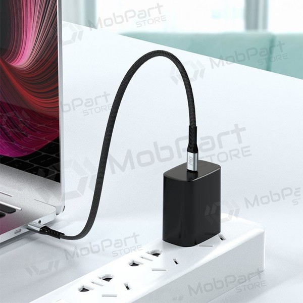 USB-C kabelis Dudao L10C USB-C uz USB-C 0.23 m 100 W melns