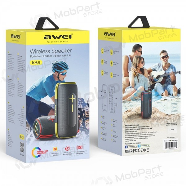 Bluetooth pārnēsājams skaļrunis Awei KA5 20W melns