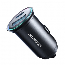 Lādētājs automobilinis Joyroom JR-CCN04 USB-C/USB-A 60W melns