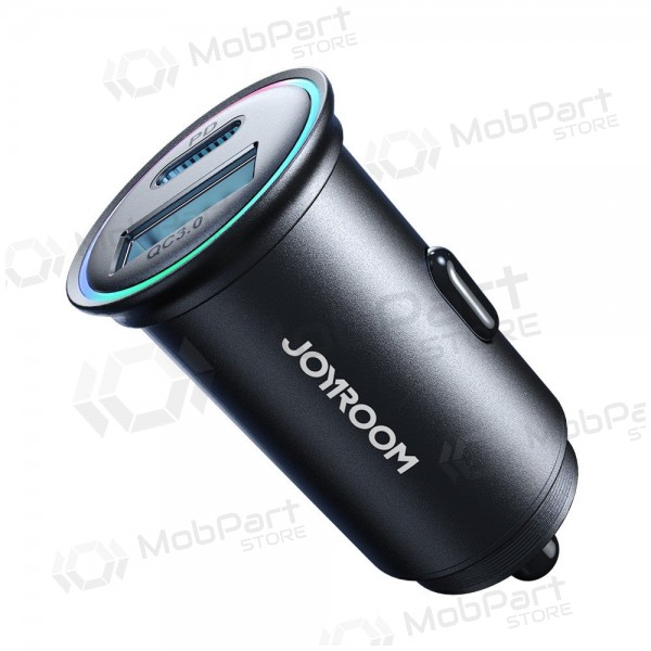 Lādētājs automobilinis Joyroom JR-CCN04 USB-C/USB-A 60W melns
