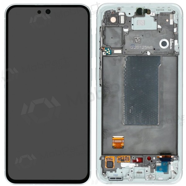 Ekranas Samsung A566 A56 5G su lietimui jautriu stikliuku un rėmeliu Awesome Lightgrey oriģināls (service pack) Ekranas Samsung A566 A56 5G su lietimui jautriu stikliuku un rėmeliu Awesome Lightgrey oriģināls (service pack)