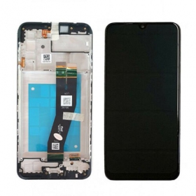 Samsung A025G Galaxy A02s 2020 ekrāns (melns) (ar rāmīti) (service pack) (oriģināls)