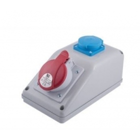 PawBol R-BOX B.165/1S plastikinis skydelisar kištukiniais lizdais (1x16A/250V)