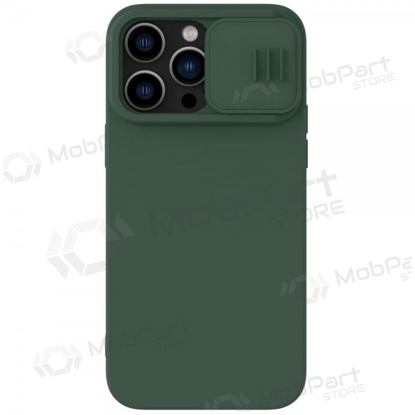 Apple iPhone 14 Pro vāciņš „Nillkin Silicone“ (tumši zaļš) Apple iPhone 14 Pro vāciņš „Nillkin Silicone“ (tumši zaļš)