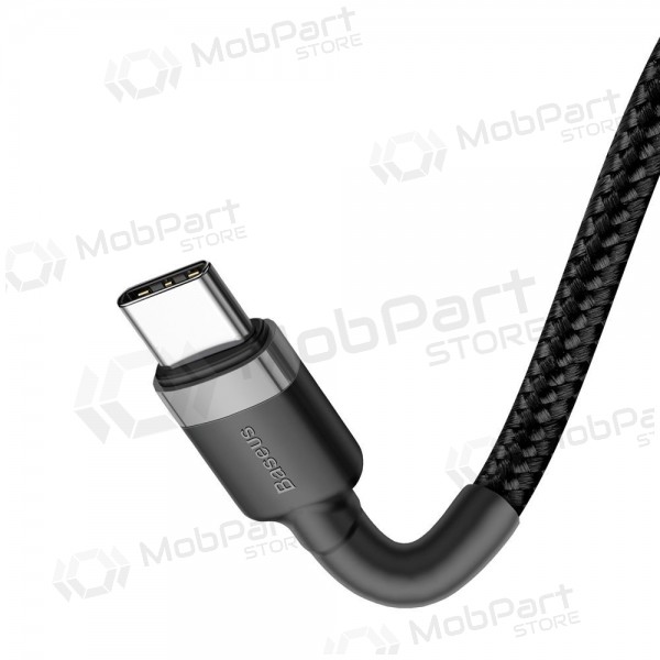 USB kabelis Baseus Cafule PD60W Type-C 2.0m pelēks-melns CATKLF-HG1