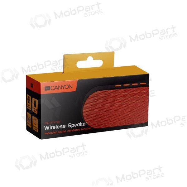 Bluetooth pārnēsājamais skaļrunis CANYON CNE-CBTSP3BO (MicroSD, AUX, BT V4.2, 300mAh)