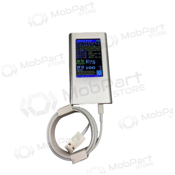 USB kabelis Apple Lightning to USB 2m A1510 / MD819ZM / A (ar oriģinālo E75 mikroshēmu)
