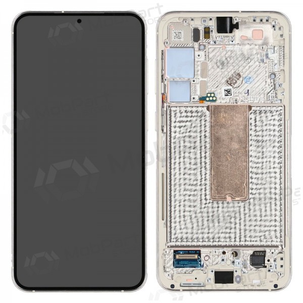 Ekranas Samsung S916 S23+ 5G su lietimui jautriu stikliuku un rėmeliu Cream oriģināls (service pack)