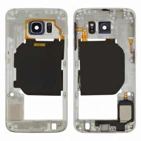 Samsung G920F Galaxy S6 iekšējais korpuss (balts) (lietots Grade B, oriģināls)