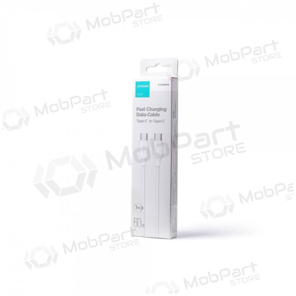 USB kabelis Joyroom S-CC060A9 Type-C to Type-C 60W 1.0m balts