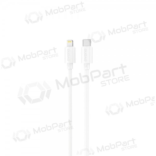 Lightning vads Dudao L4X USB-C uz Lightning 1.2 m 30 W balts