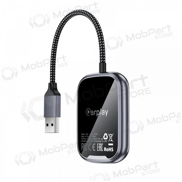 CarPlay adapteris Acefast QC1 bezvadu Android Auto melns