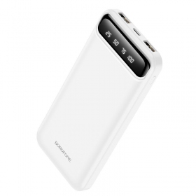 Ārējā baterija Power Bank Borofone BJ14 Type-C microUSB 2*USB (2A) 10000mAh balta