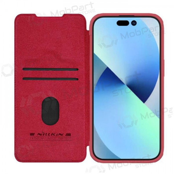 Apple iPhone 14 maciņš - Nillkin Leather (sarkans)