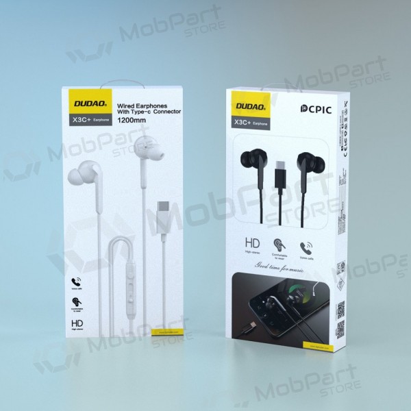 USB-C austiņas Dudao X3C+ melnas