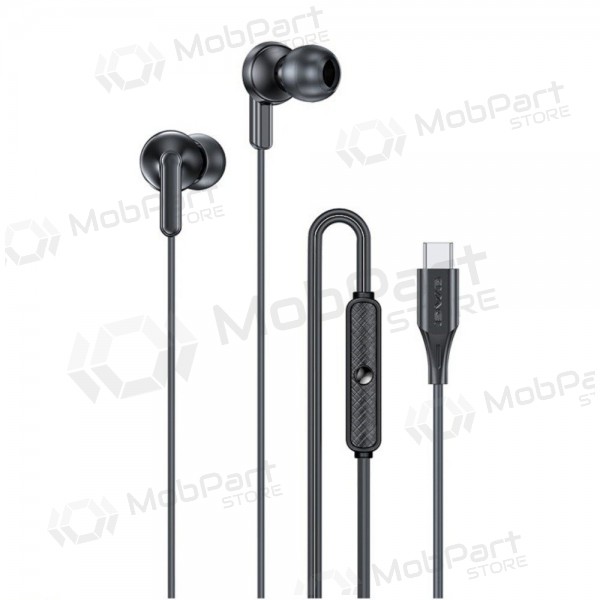 Austiņas Awei PC-25T USB-C juodos