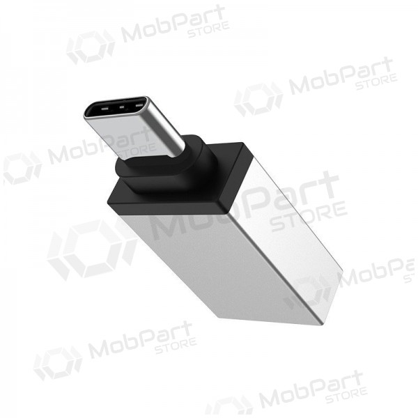 Adapteris Borofone BV3 Type-C OTG pelēks