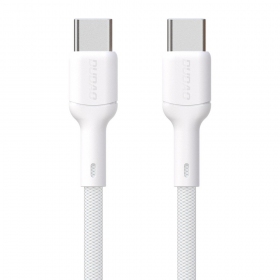 USB-C kabelis Dudao L9C USB-C uz USB-C 1 m 65 W balts