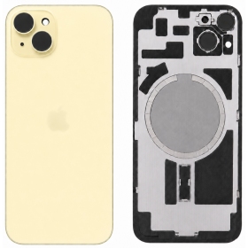 Apple iPhone 15 aizmugurējais vāciņš (dzeltens) - Premium